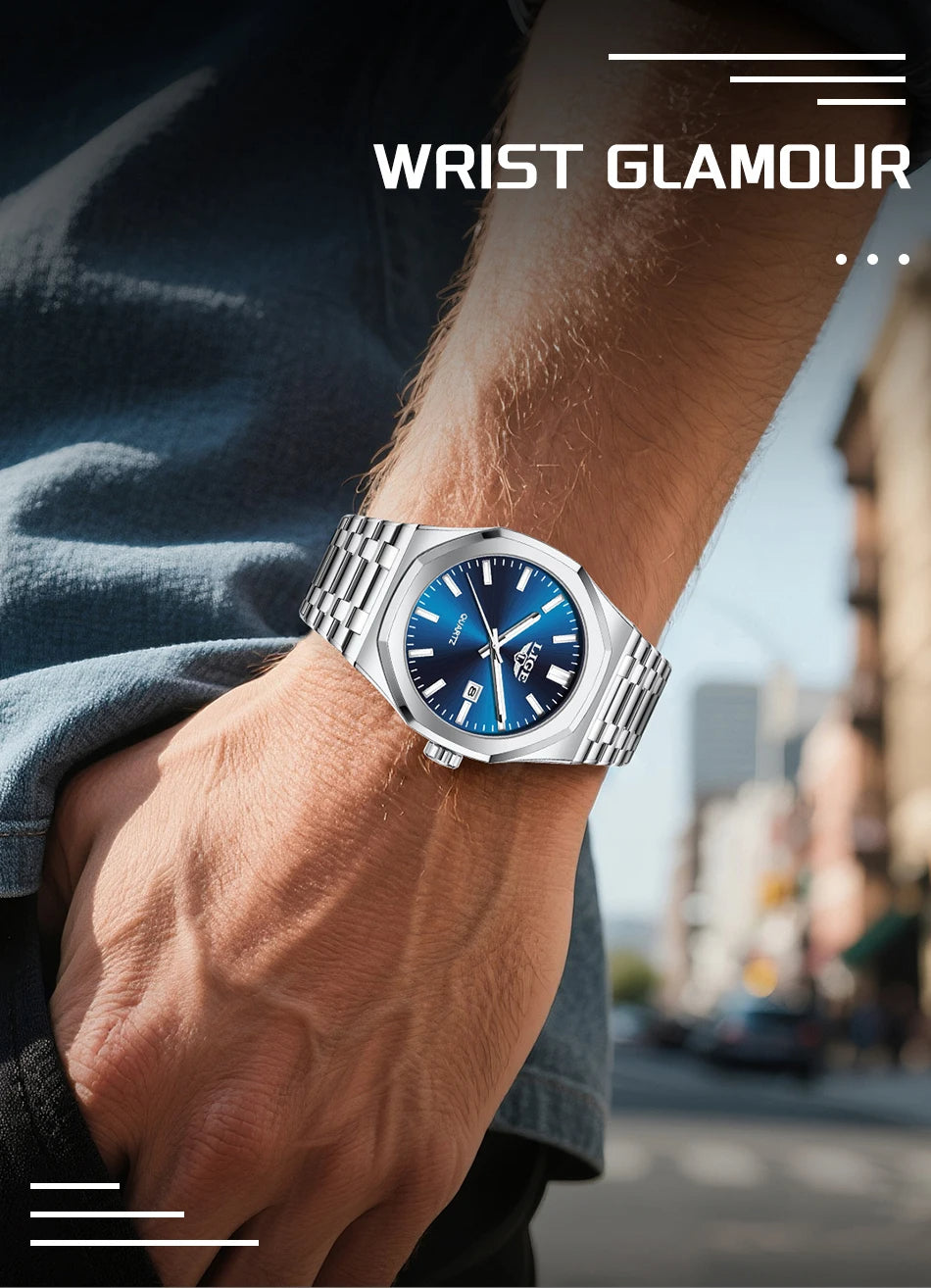 LIGE Top Luxury Quartz Watch