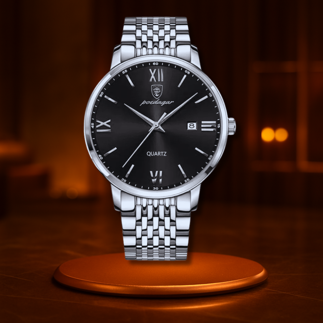 POEDAGAR STAINLESS STEEL WATERPROOF WATCH