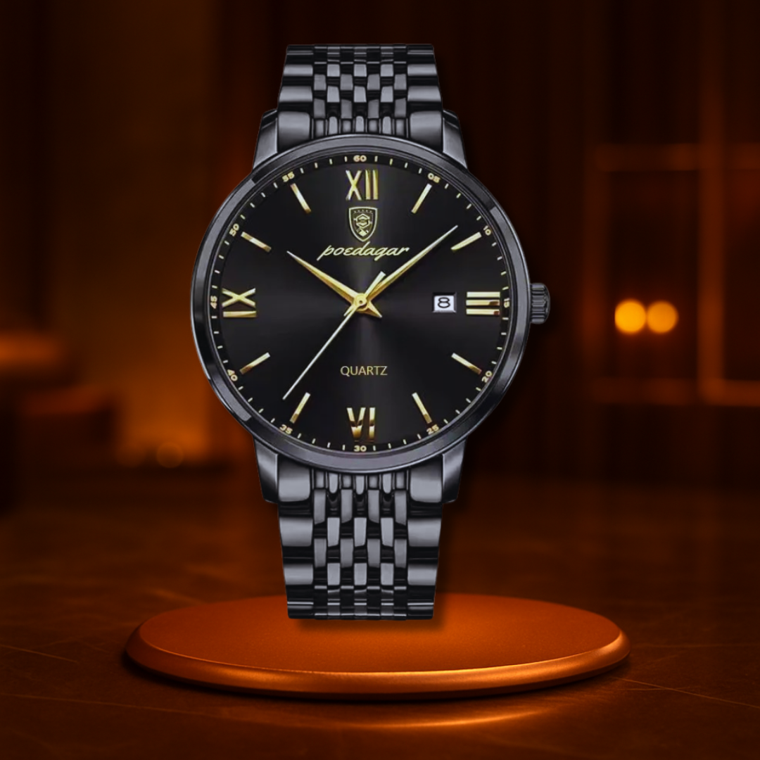 POEDAGAR STAINLESS STEEL WATERPROOF WATCH