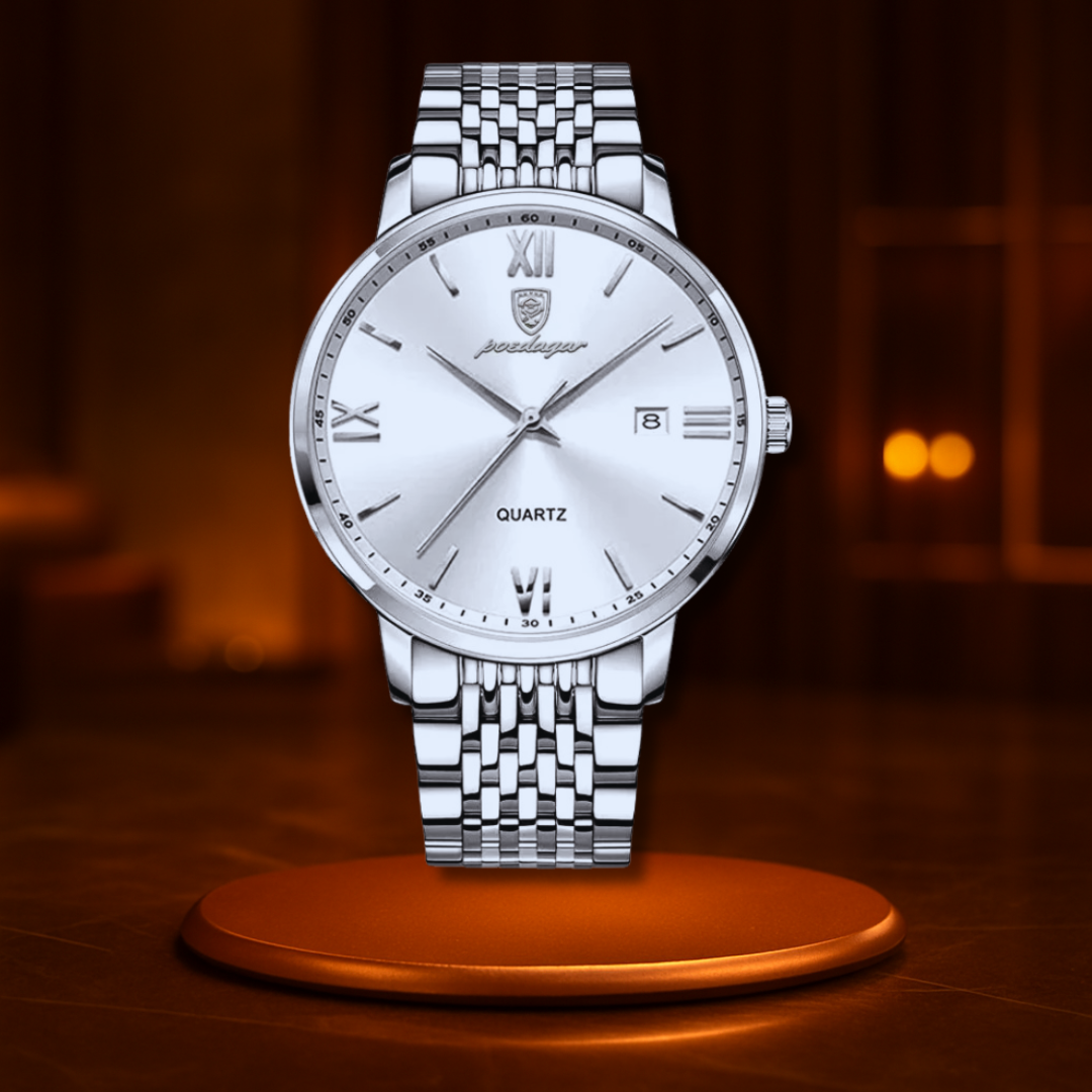 POEDAGAR STAINLESS STEEL WATERPROOF WATCH