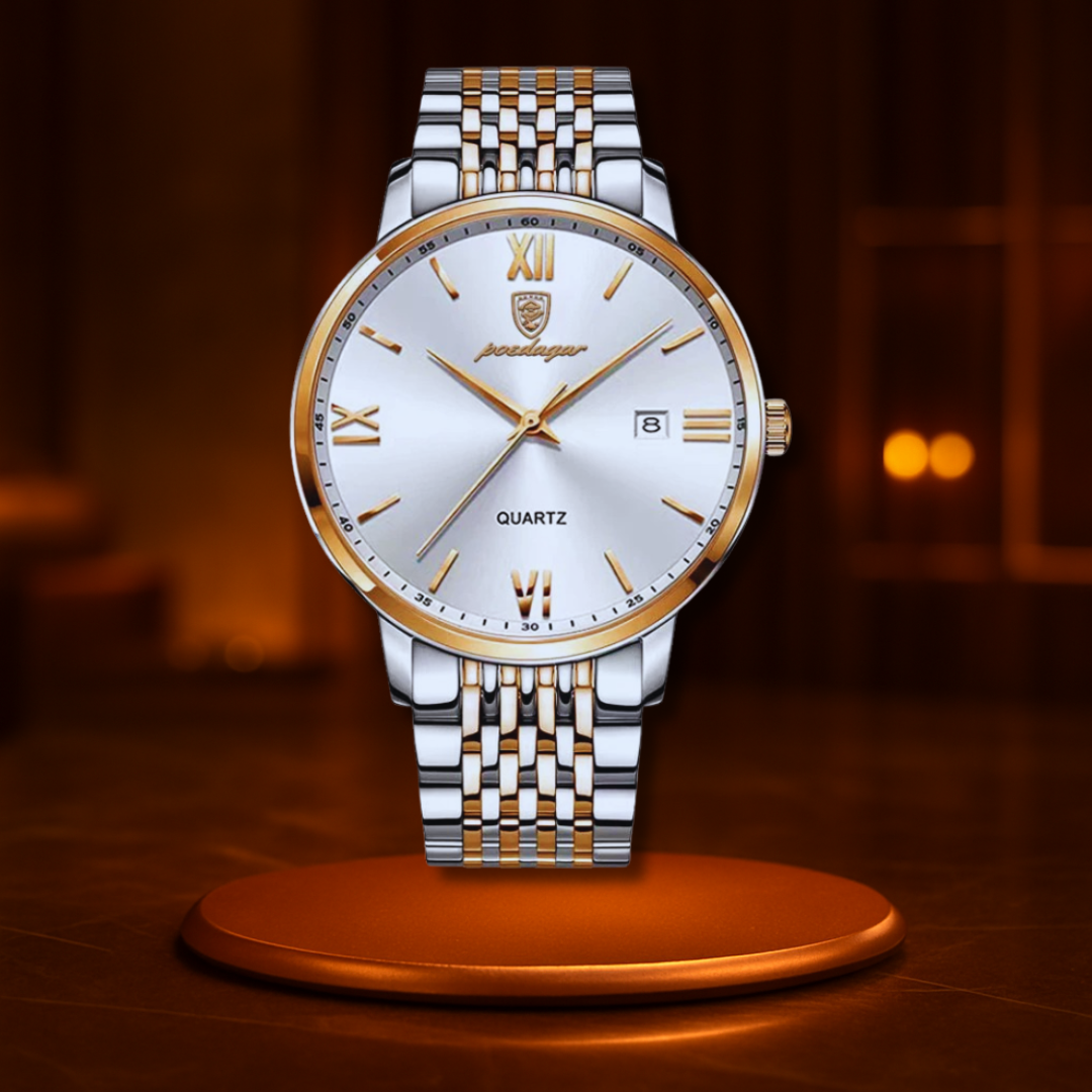POEDAGAR STAINLESS STEEL WATERPROOF WATCH