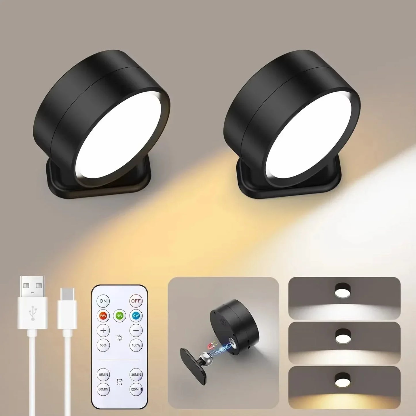 360° Adjustable Magnetic Wall Lamp