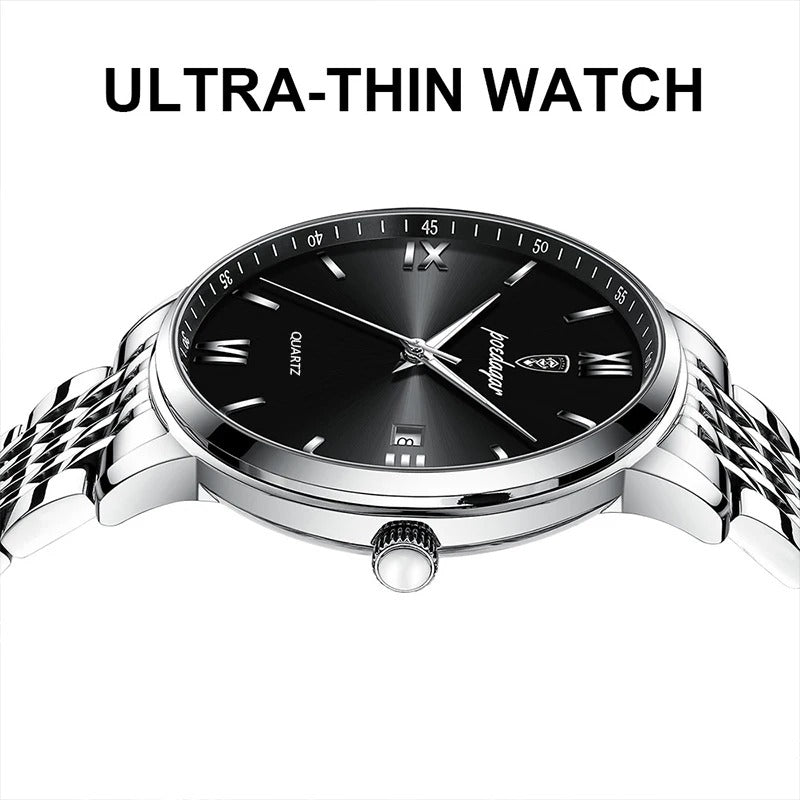 POEDAGAR STAINLESS STEEL WATERPROOF WATCH