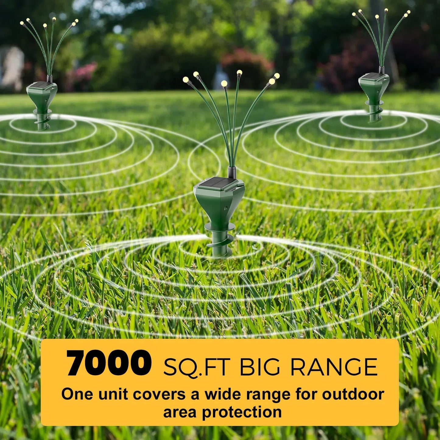 Solar Ultrasonic Animal Repeller – Waterproof Pest Deterrent for Moles, Snakes, Gophers & Yard Critters