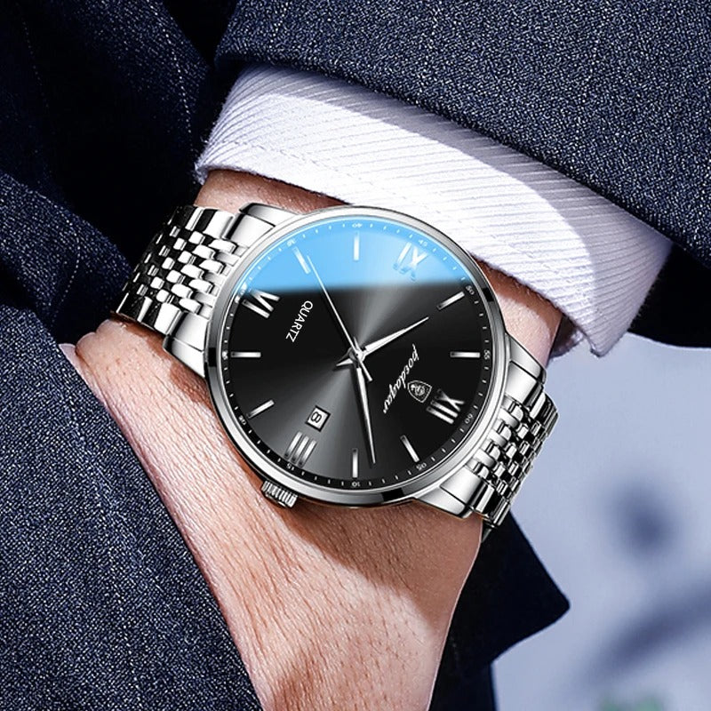 POEDAGAR STAINLESS STEEL WATERPROOF WATCH