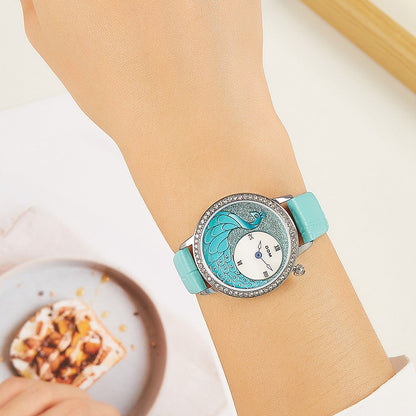 Pavelle - Elegant Peacock Quartz Watch