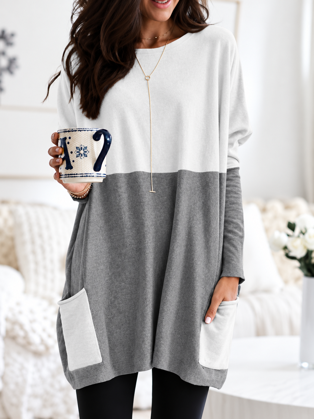 Poppy™ | Colour-Block Pocket Tunic Dress
