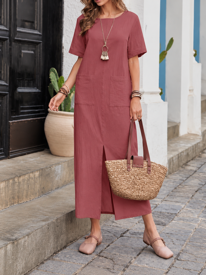 Juniper™ | Short-Sleeve Pocket Midi Dress