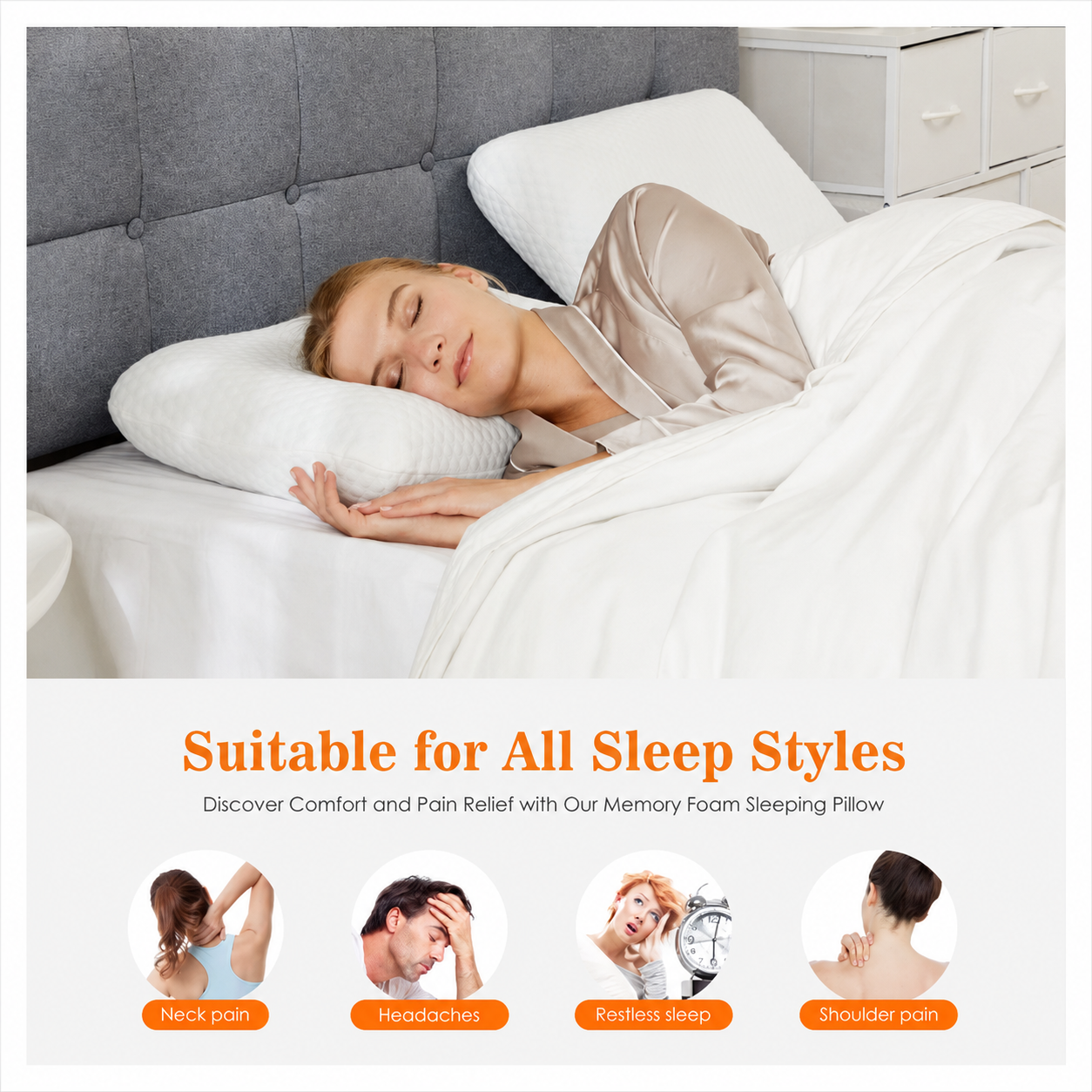 AeroCore Duo™ – 2 Piece Ventilated Memory Foam Support Pillow Set