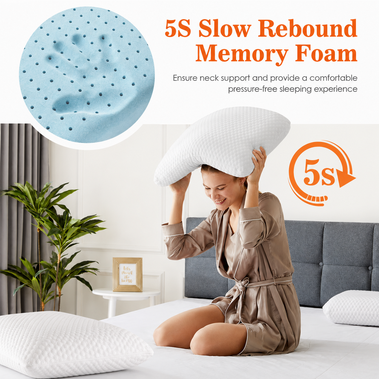 AeroCore Duo™ – 2 Piece Ventilated Memory Foam Support Pillow Set