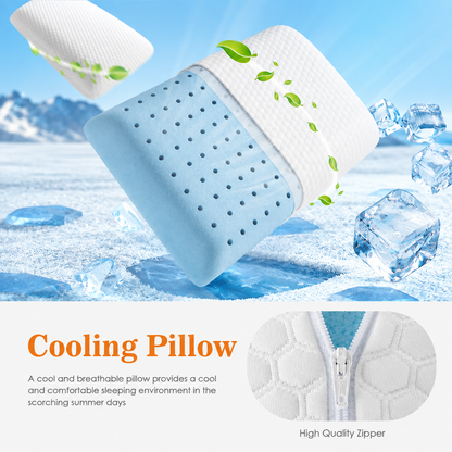 AeroCore Duo™ – 2 Piece Ventilated Memory Foam Support Pillow Set
