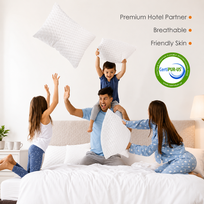 AeroCore Duo™ – 2 Piece Ventilated Memory Foam Support Pillow Set