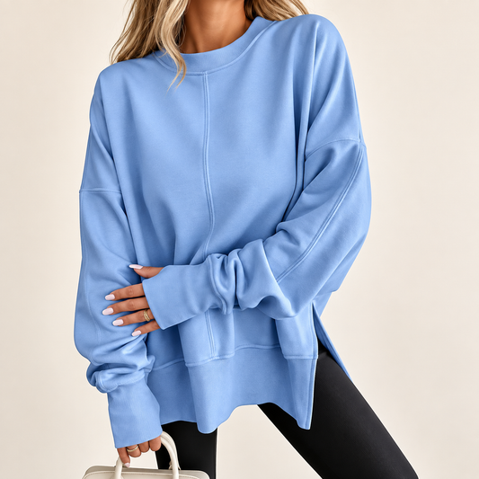 Sloane™ | Oversized Split-Hem Fleece Sweatshirt