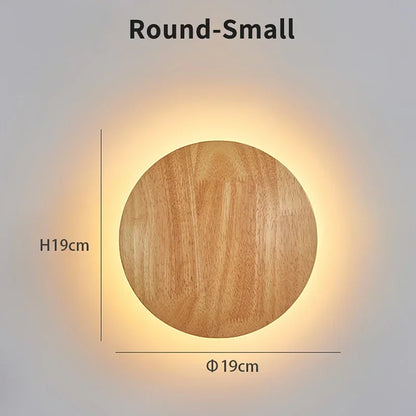 Minimalist Wooden Wall Light