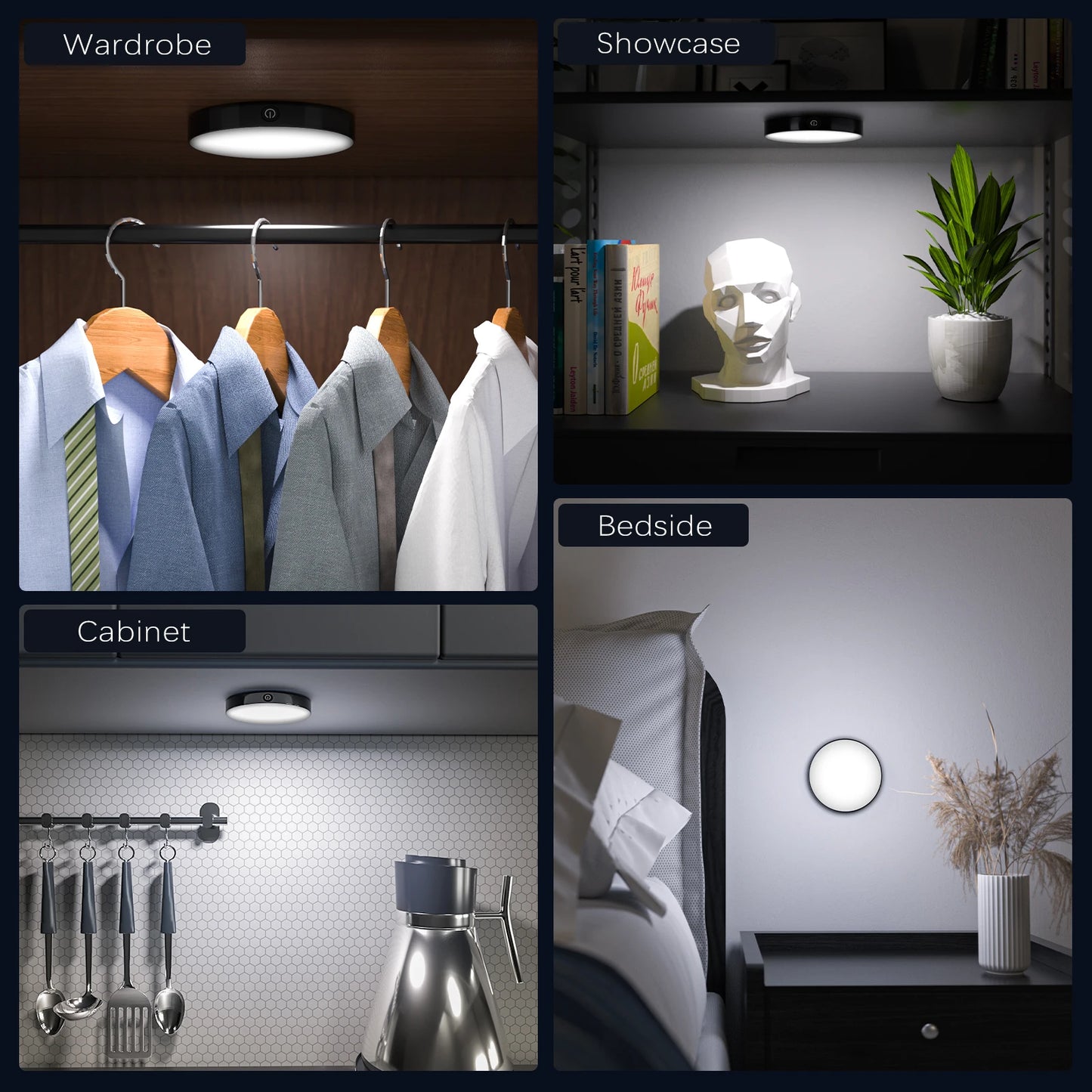 Rechargeable Touch Dimmable Light (2pcs/set)