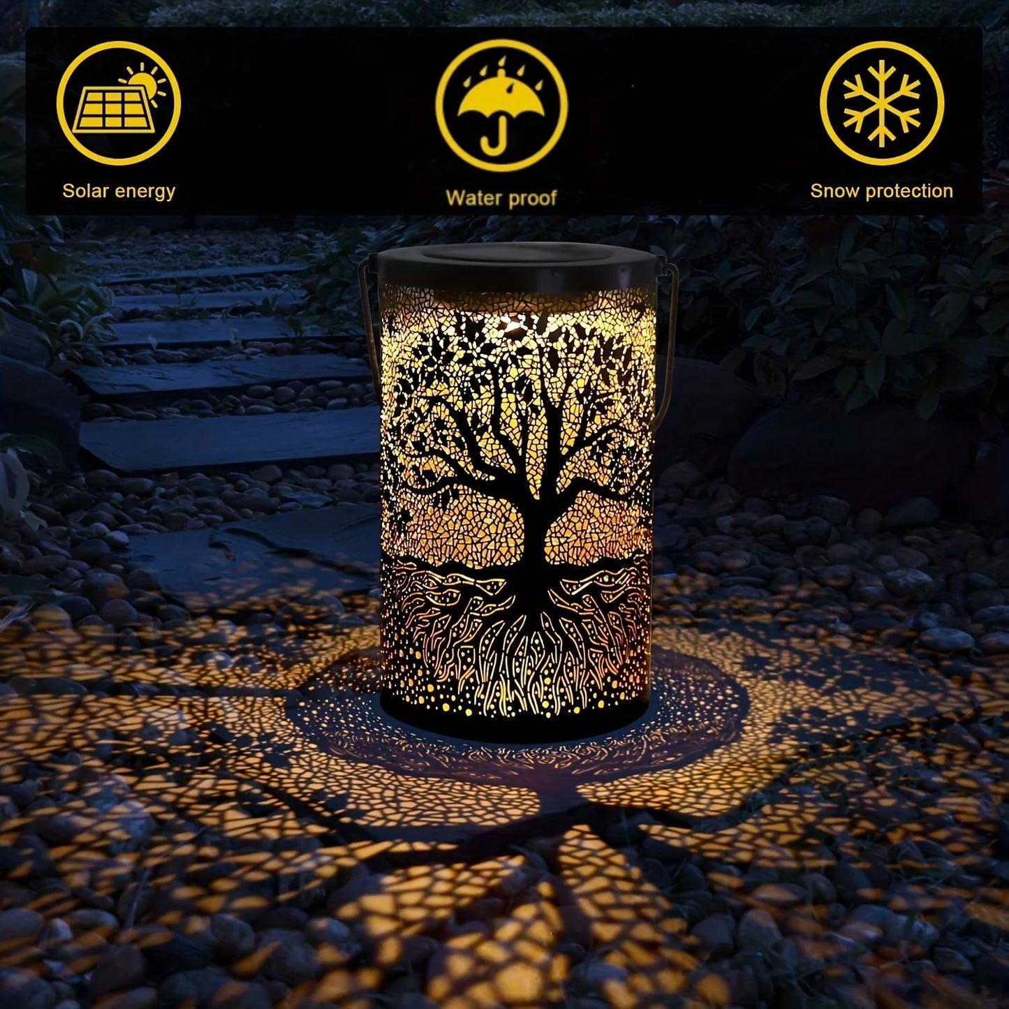 Solar Tree Shadow Lantern