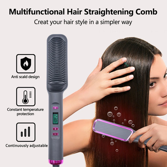 SilkComb Pro™ - Anti-Scalding Ionic Hair Straightening Comb