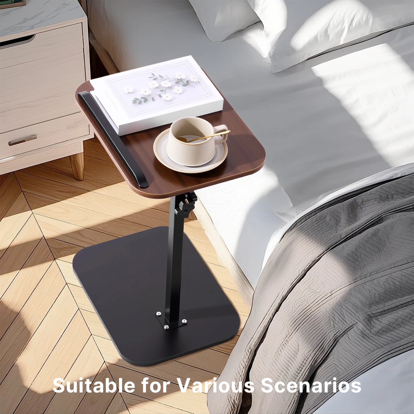Modern 360° Swivel C-Shaped Side Table