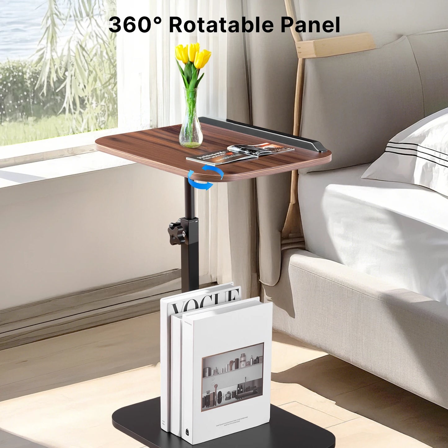 Modern 360° Swivel C-Shaped Side Table