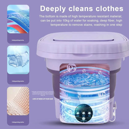 Portable 8L Foldable Washing Machine & Mini Spin Dryer
