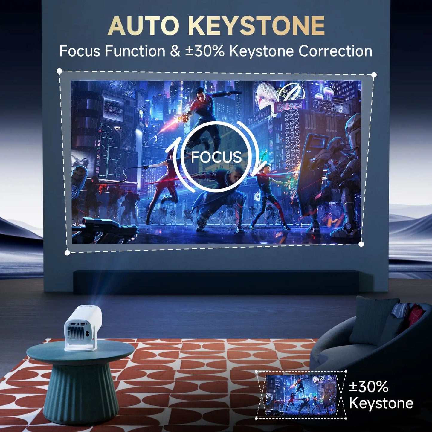 P30PRO Smart Mini Projector