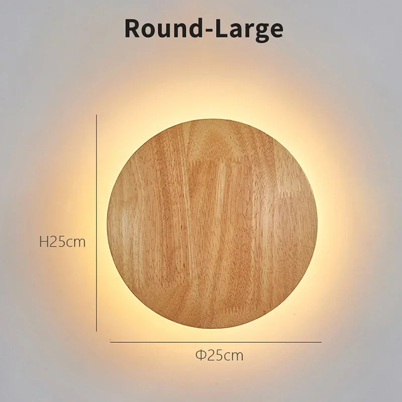 Minimalist Wooden Wall Light