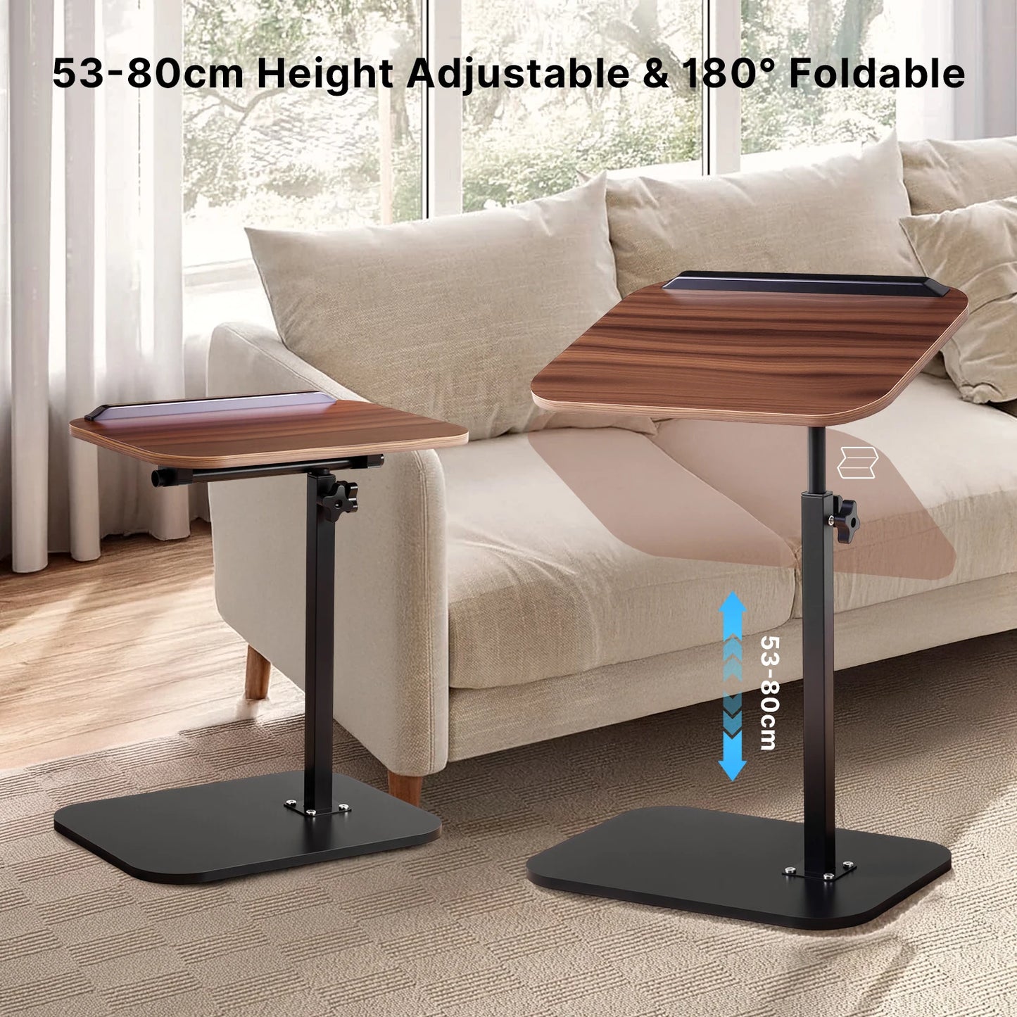 Modern 360° Swivel C-Shaped Side Table