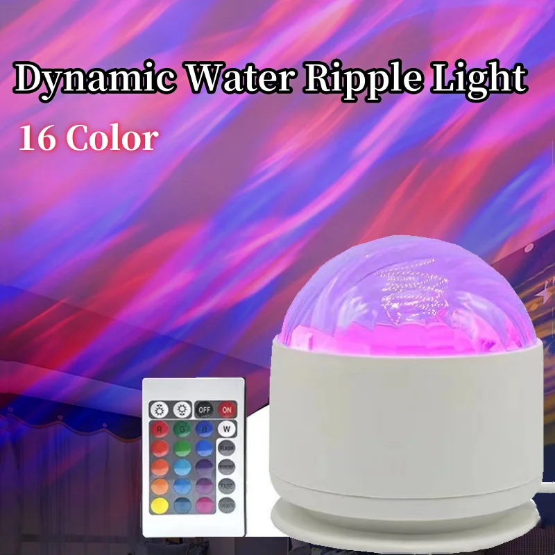 16-Color Water Ripple Projector Light