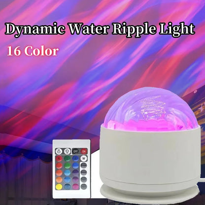 16-Color Water Ripple Projector Light
