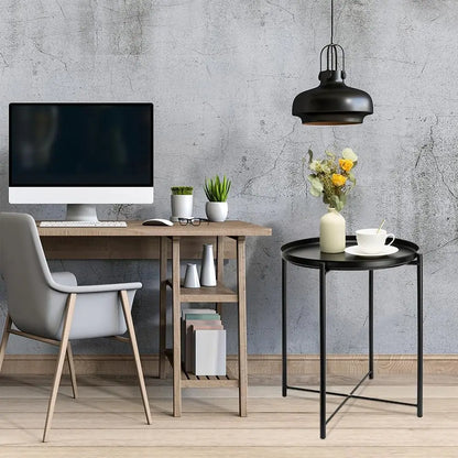 Modern Round Metal Side Table
