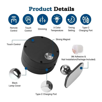 360° Adjustable Magnetic Wall Lamp