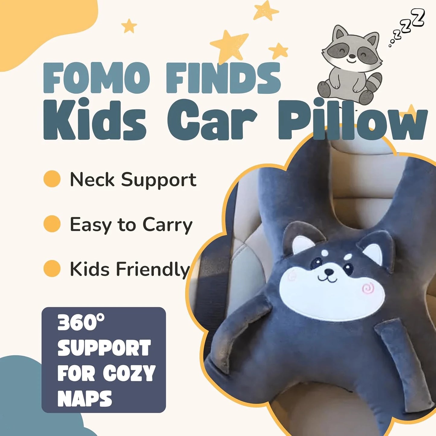 Kiddo Cozy Car Pillow