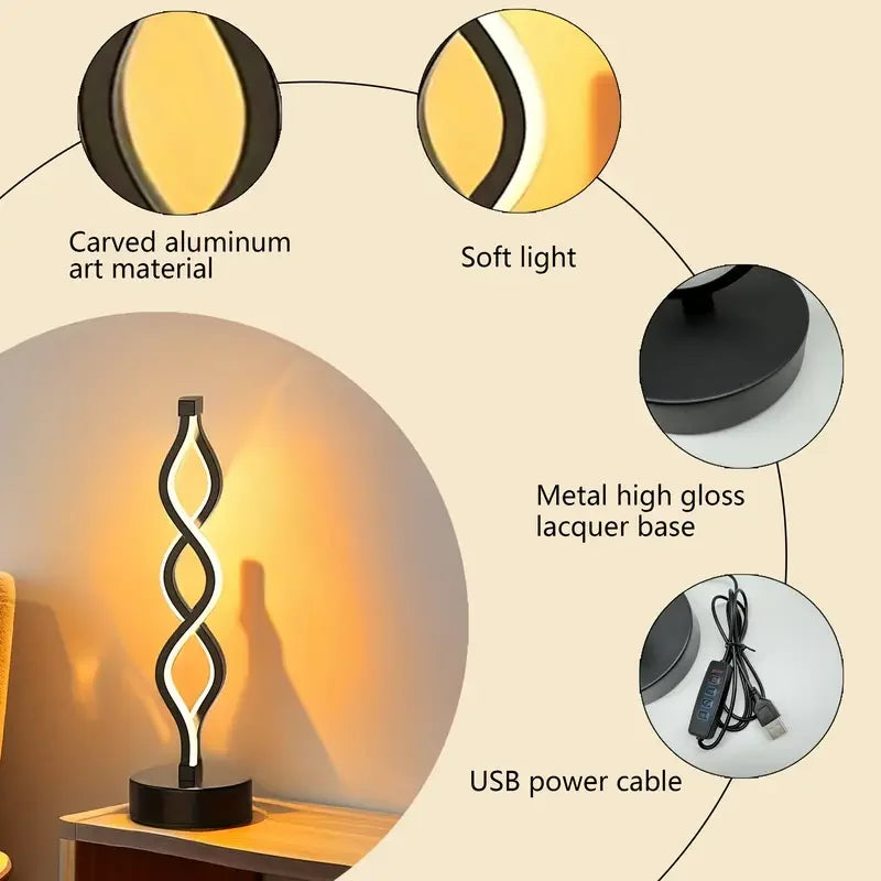 Spiral LED Table Lamp