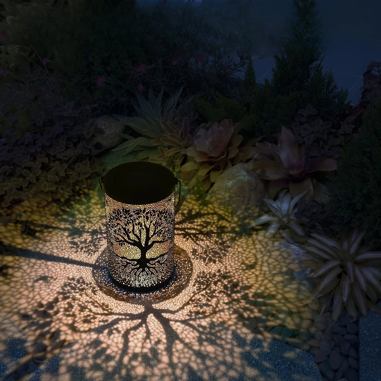 Solar Tree Shadow Lantern