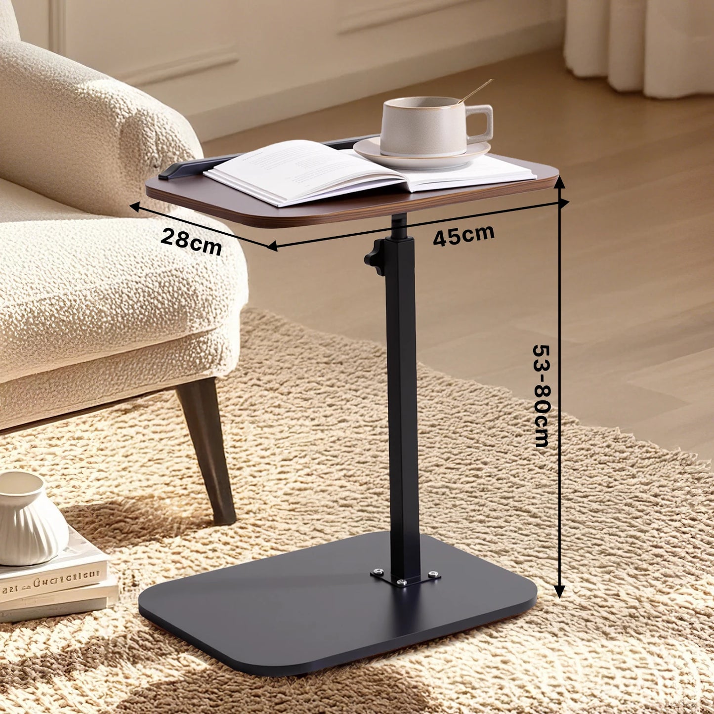 Modern 360° Swivel C-Shaped Side Table