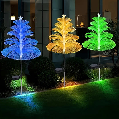 Premium 7-Color Outdoor Solar Fiber-Optic Tree Light