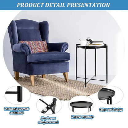 Modern Round Metal Side Table