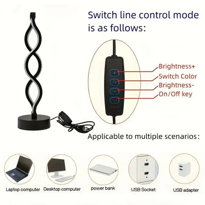 Spiral LED Table Lamp