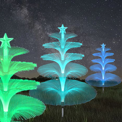 Premium 7-Color Outdoor Solar Fiber-Optic Tree Light