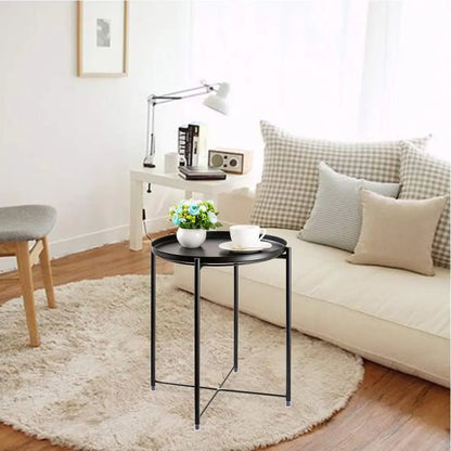 Modern Round Metal Side Table