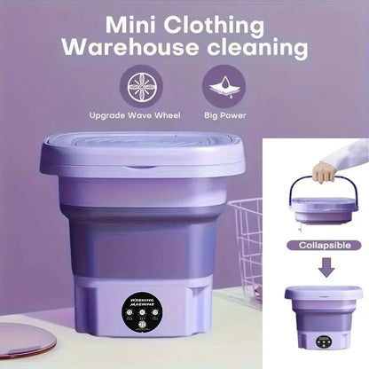 Portable 8L Foldable Washing Machine & Mini Spin Dryer