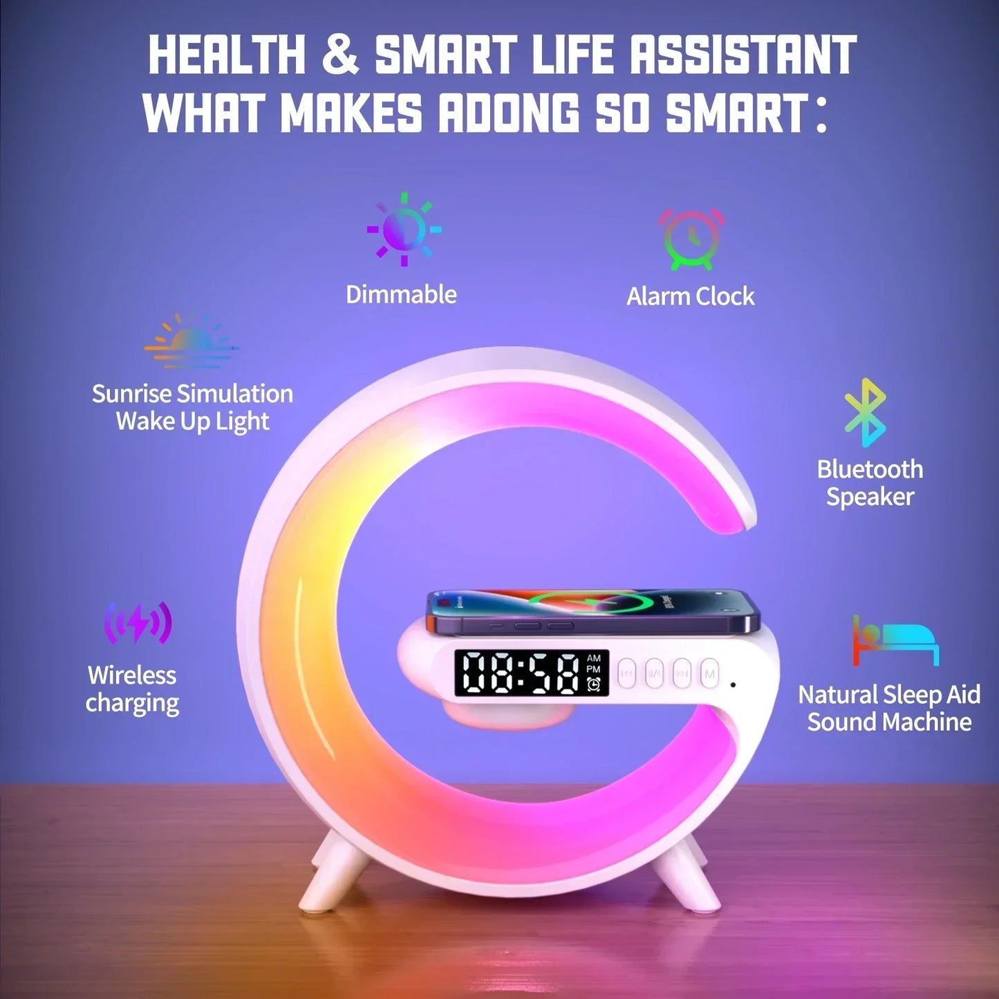 RGB Alarm Clock Charger