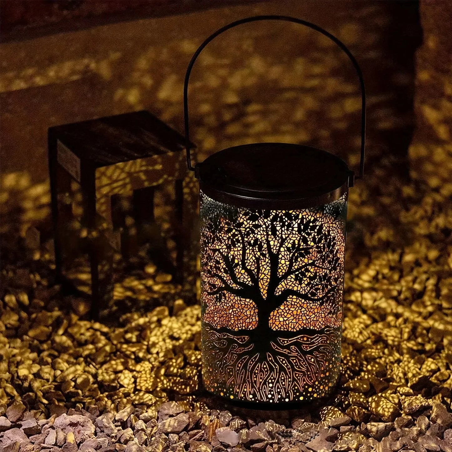 Solar Tree Shadow Lantern