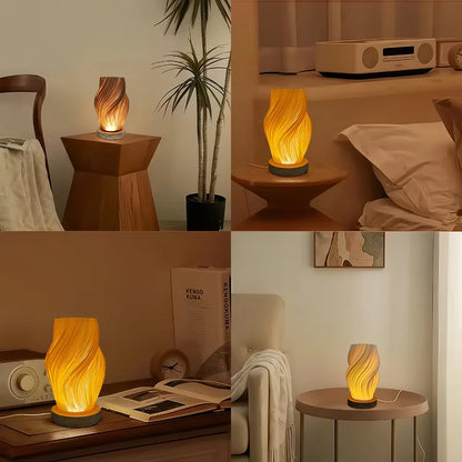 TwirlGlow Vase Lamp