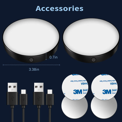 Rechargeable Touch Dimmable Light (2pcs/set)