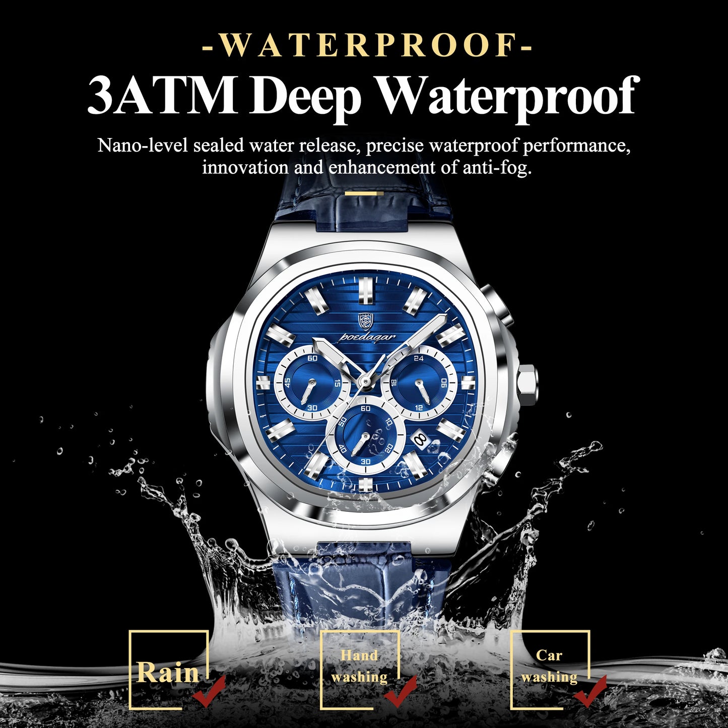 Aurevex™ - Luxury Chronograph Leather Watch