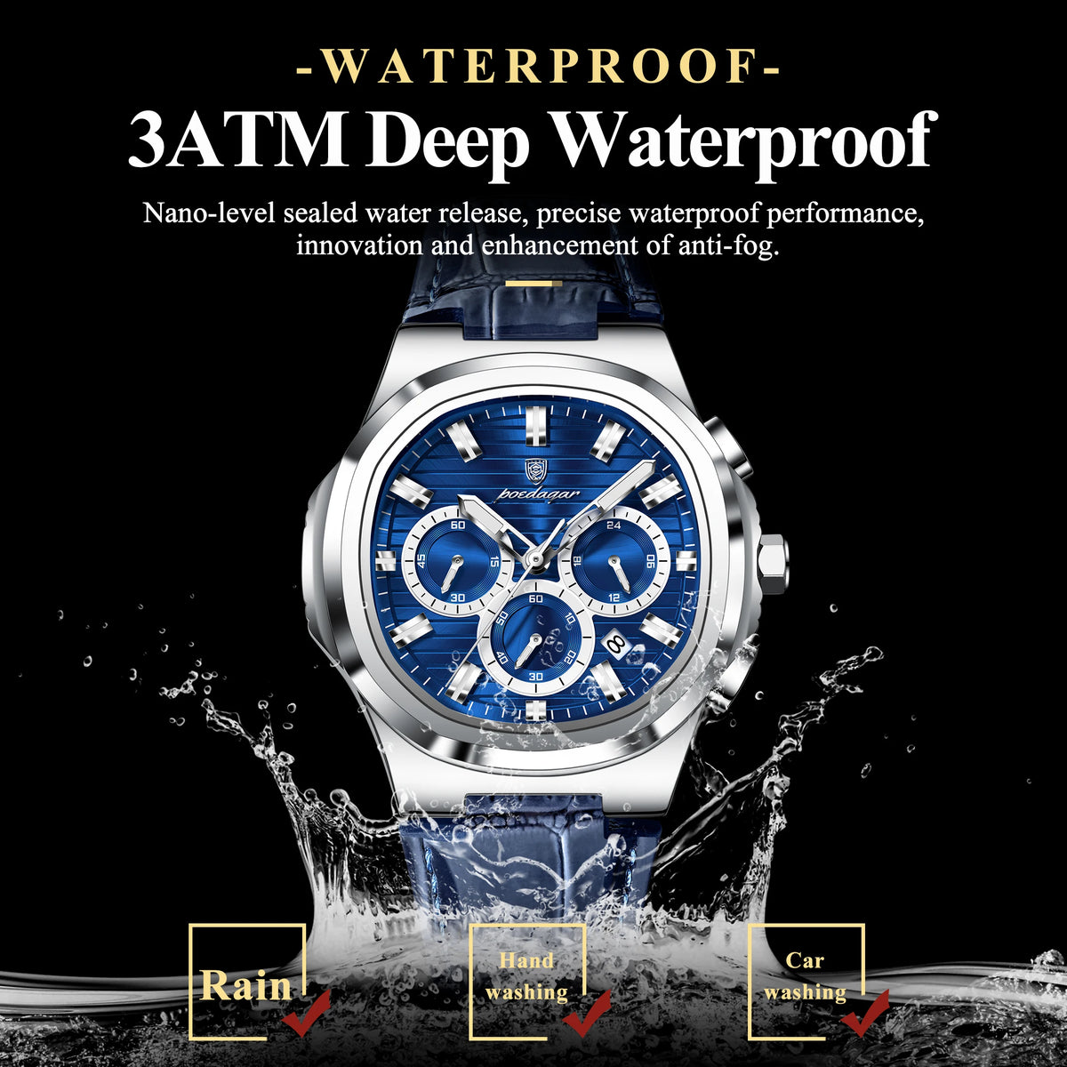 Aurevex™ - Luxury Chronograph Leather Watch