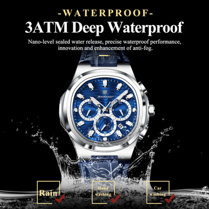 Aurevex™ - Luxury Chronograph Leather Watch