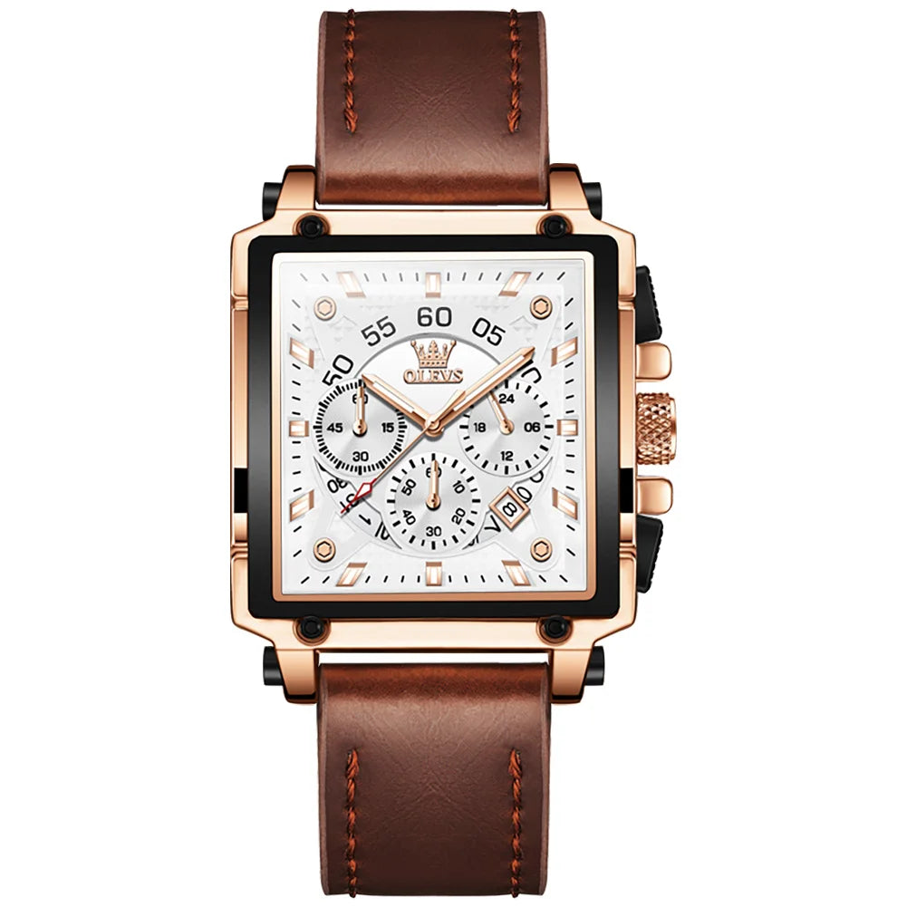 Rovaire™ - Luxury Square Chronograph Watch