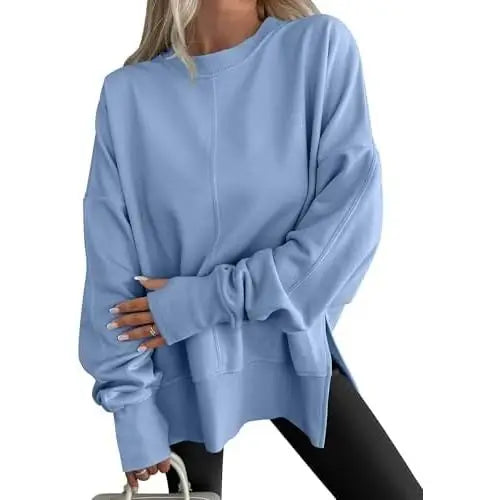 Sloane™ | Oversized Split-Hem Fleece Sweatshirt